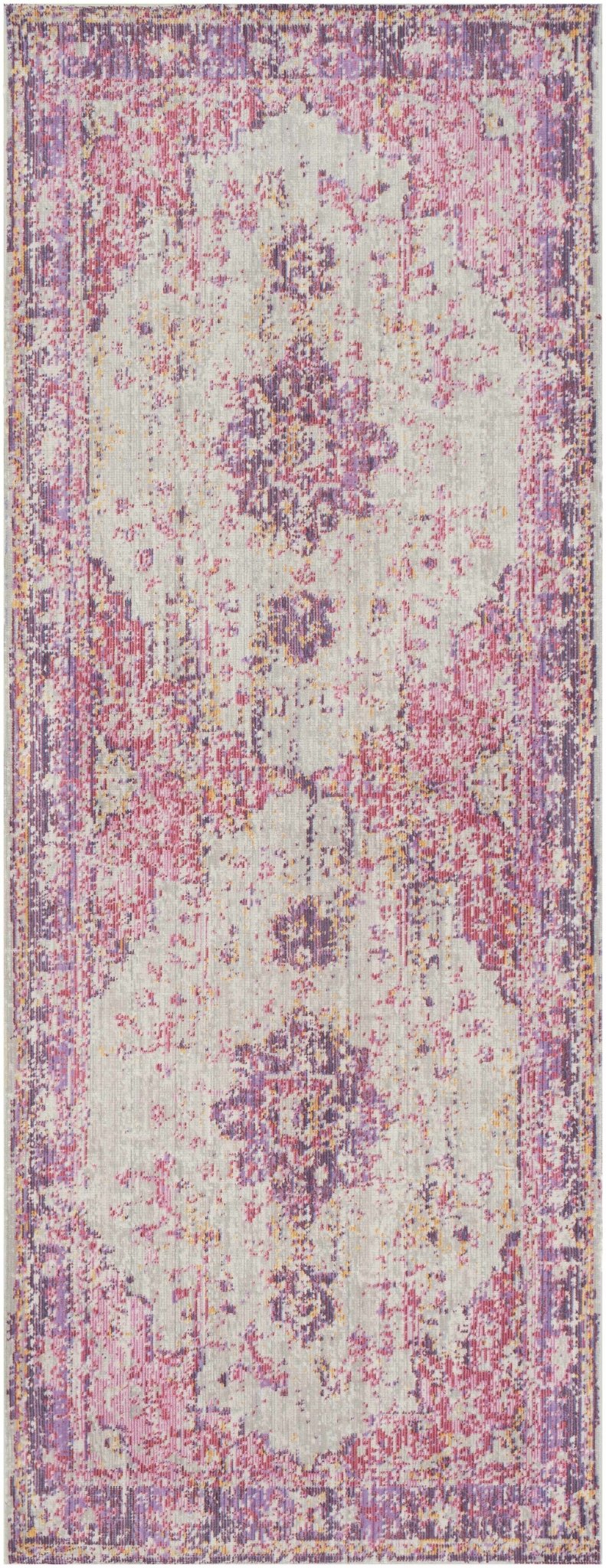 Laureldale Traditional Style Purple And Ivory Area Rug - The Rug Decor