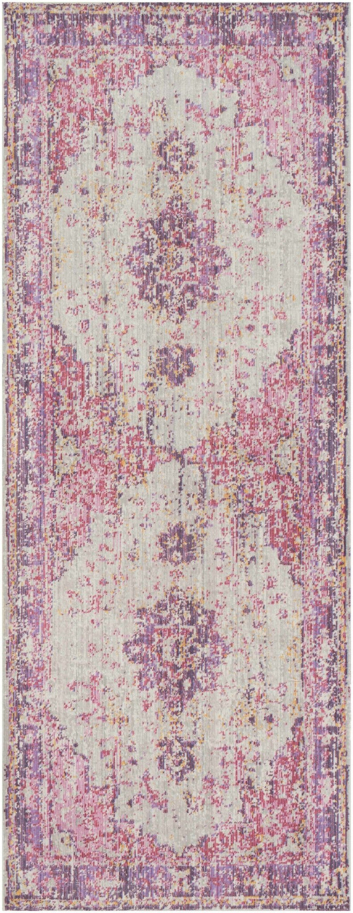 Laureldale Traditional Style Purple And Ivory Area Rug - The Rug Decor