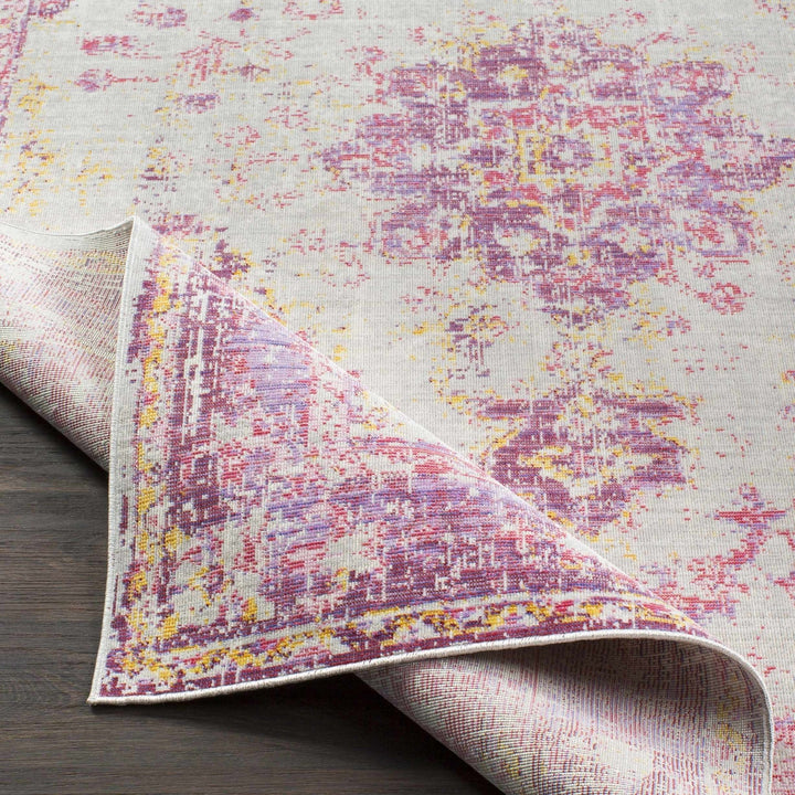 Laureldale Traditional Style Purple And Ivory Area Rug - The Rug Decor