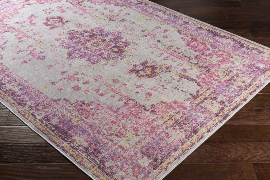 Laureldale Traditional Style Purple And Ivory Area Rug - The Rug Decor