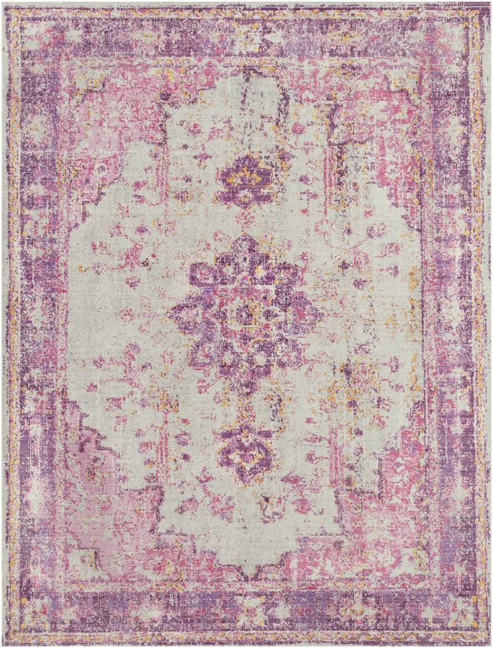 Laureldale Traditional Style Purple And Ivory Area Rug - The Rug Decor