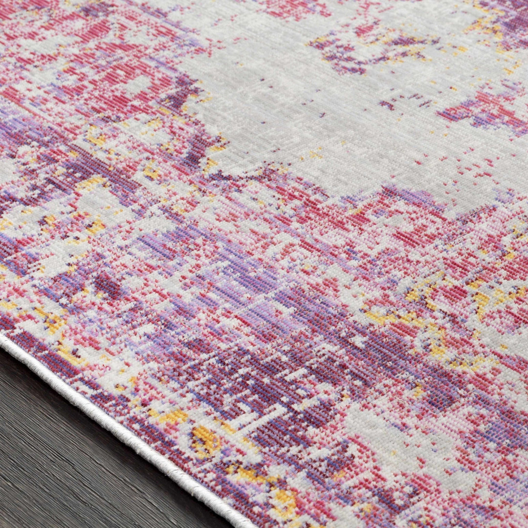 Laureldale Traditional Style Purple And Ivory Area Rug - The Rug Decor