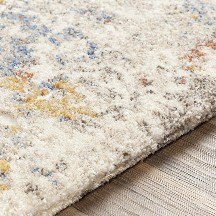 Laurencekirk Modern Abstract Design Beige And Blue Area Rug - The Rug Decor