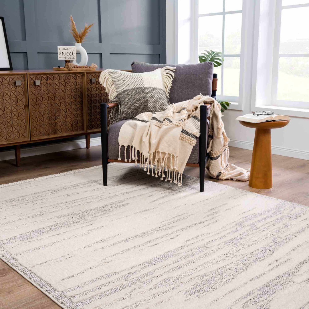 Lave Modern Abstract Design Beige Area Rug - The Rug Decor