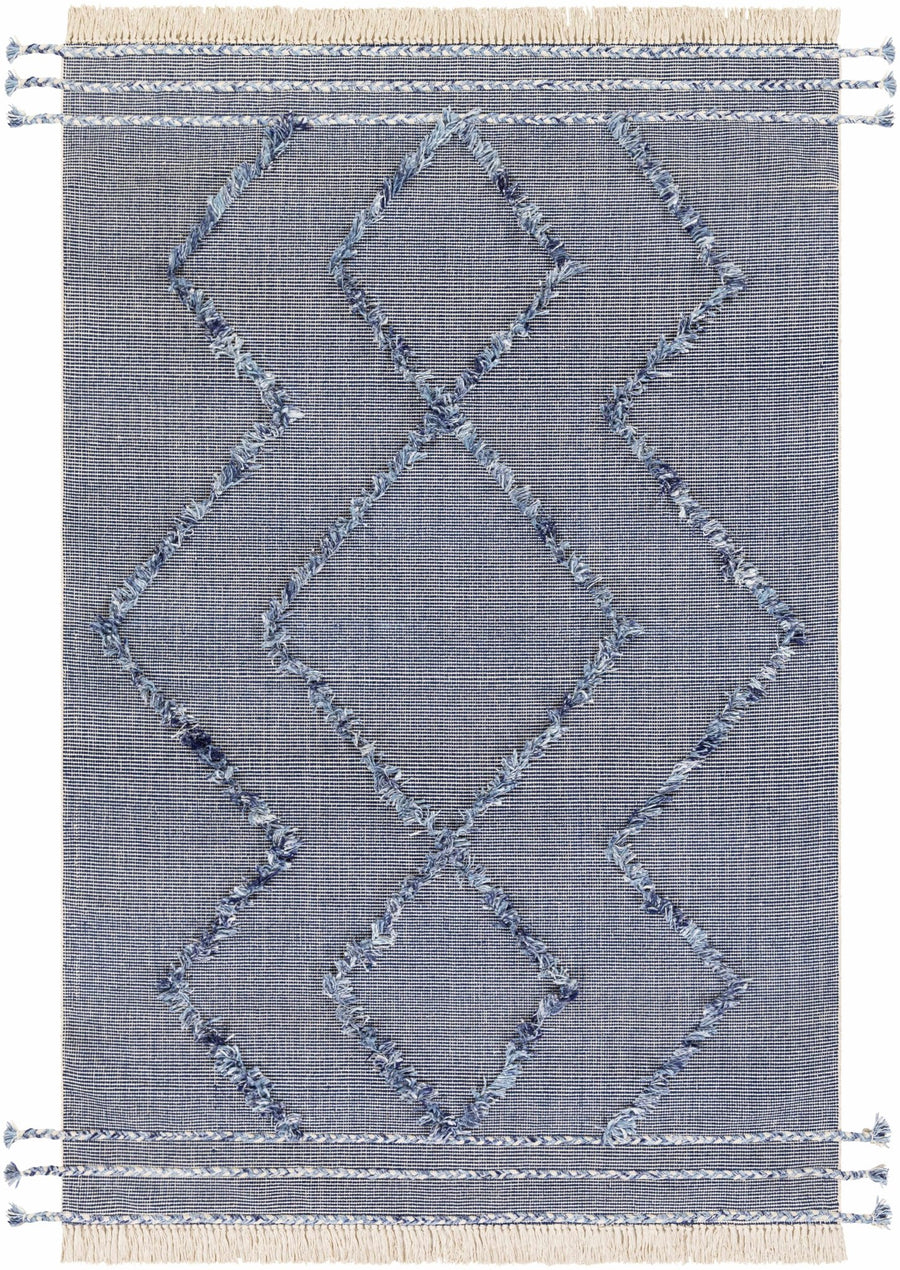 Lavington Modern Geometrical Design Blue Hand Woven Area Rug - The Rug Decor