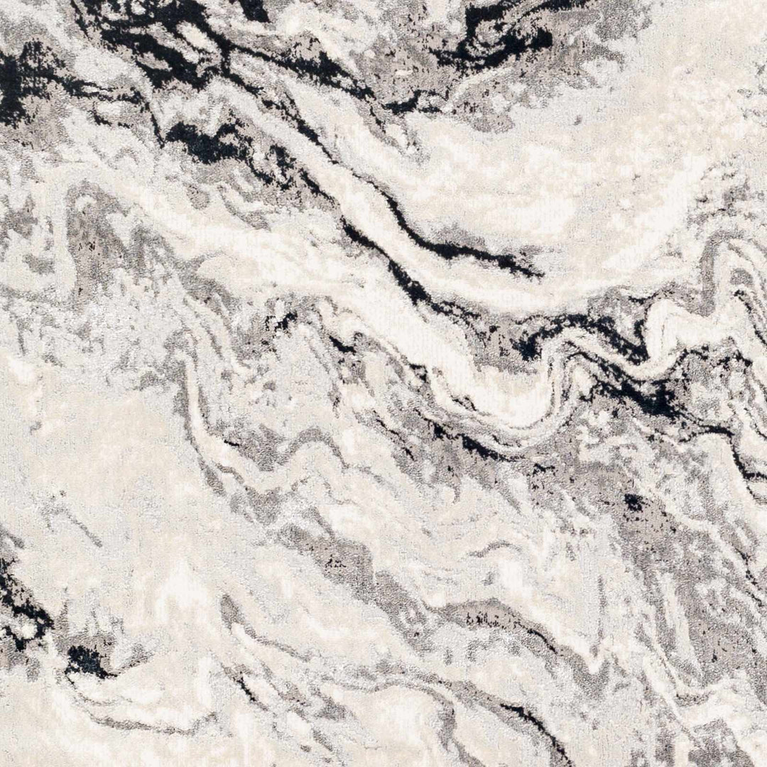 Lawigan Gray And Ivory Modern Abstract Design Area Rug - The Rug Decor