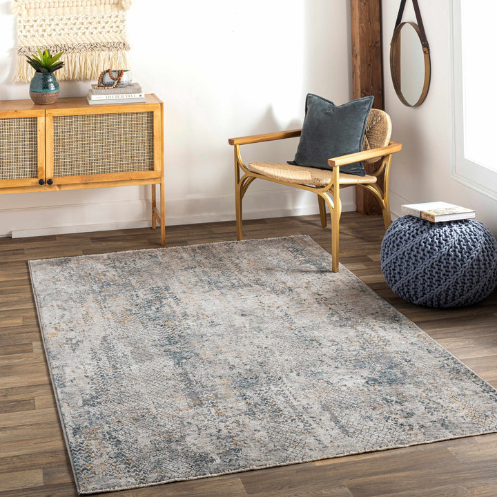 Lawnton Gray And Beige Modern Abstract Design Area Rug