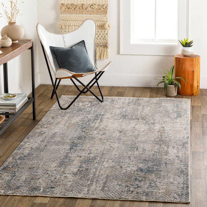 Lawnton Gray And Beige Modern Abstract Design Area Rug