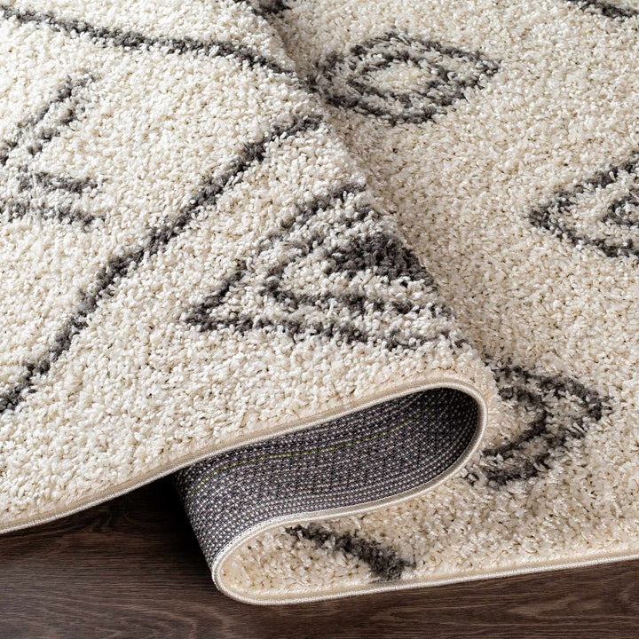 Albury Modern Geometrical Design Ivory And Charcoal Area Rug