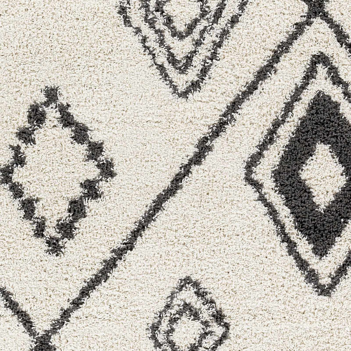 Albury Modern Geometrical Design Ivory And Charcoal Area Rug