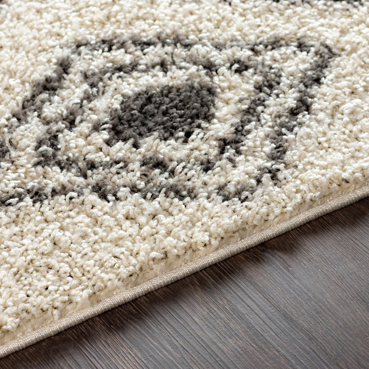 Albury Modern Geometrical Design Ivory And Charcoal Area Rug