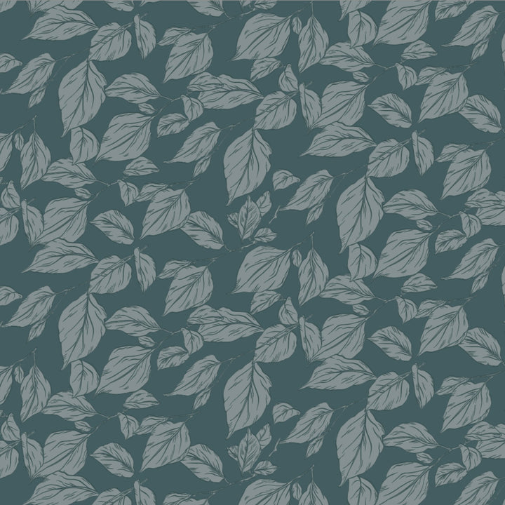 Leaf Printed Teal, Green and Pink self - adhesive Wallpaper - The Rug Decor