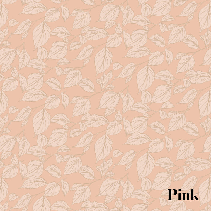Leaf Printed Teal, Green and Pink self - adhesive Wallpaper - The Rug Decor