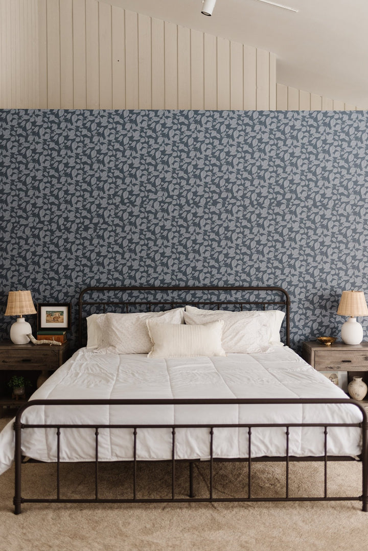Leaf Printed Teal, Green and Pink self - adhesive Wallpaper - The Rug Decor