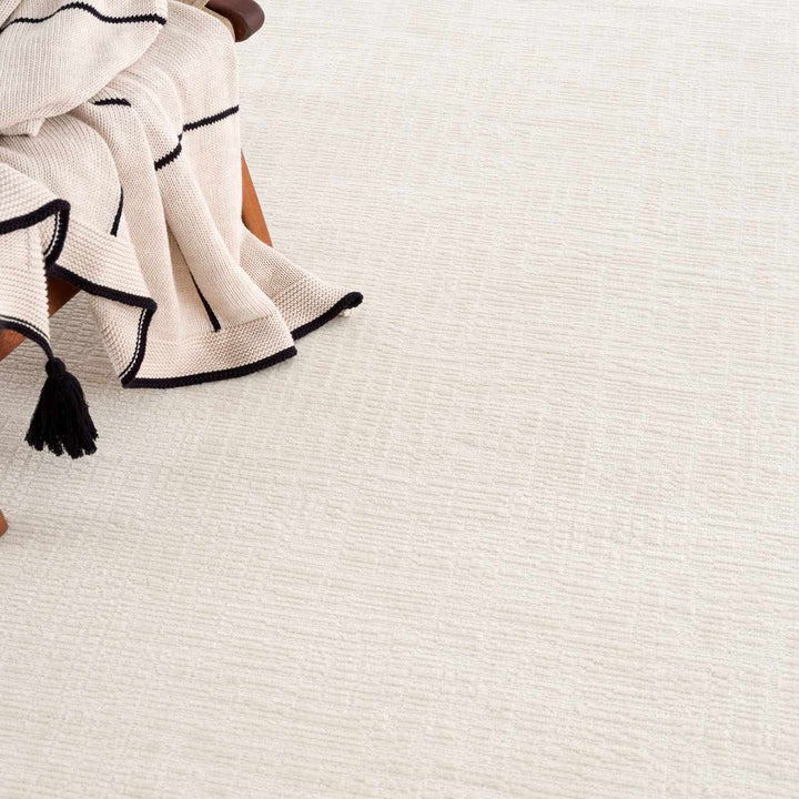 Leanna Modern Solid Design Cream Washable Area Rug - The Rug Decor