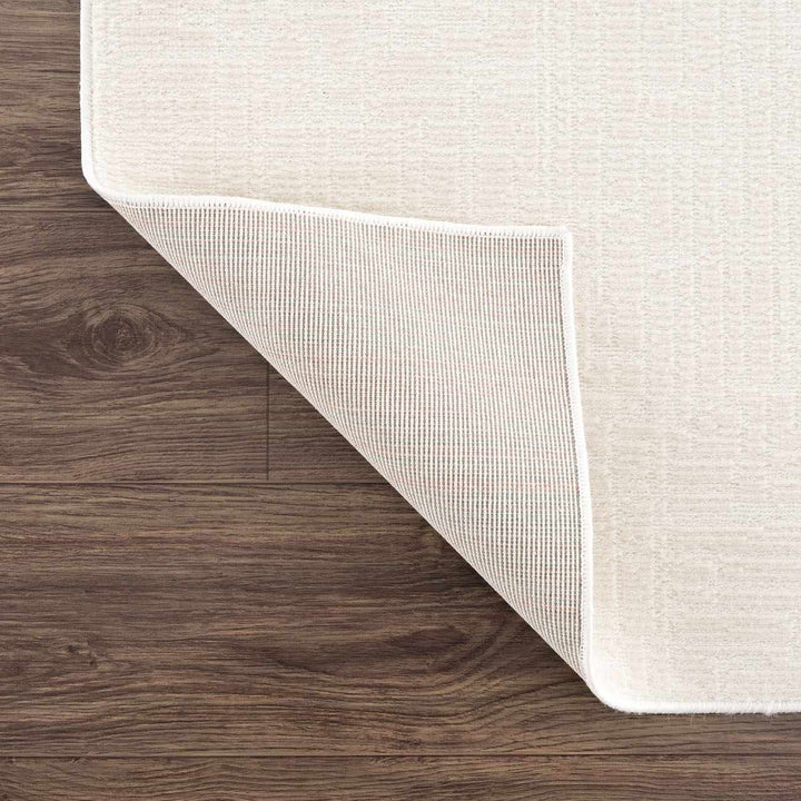 Leanna Modern Solid Design Cream Washable Area Rug - The Rug Decor