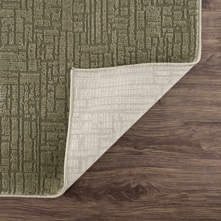 Leanna Modern Solid Design Green Washable Area Rug - The Rug Decor