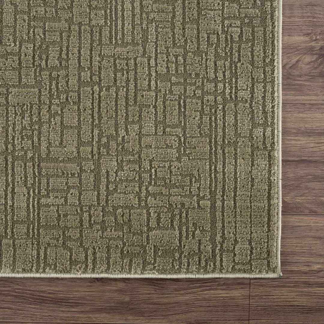 Leanna Modern Solid Design Green Washable Area Rug - The Rug Decor