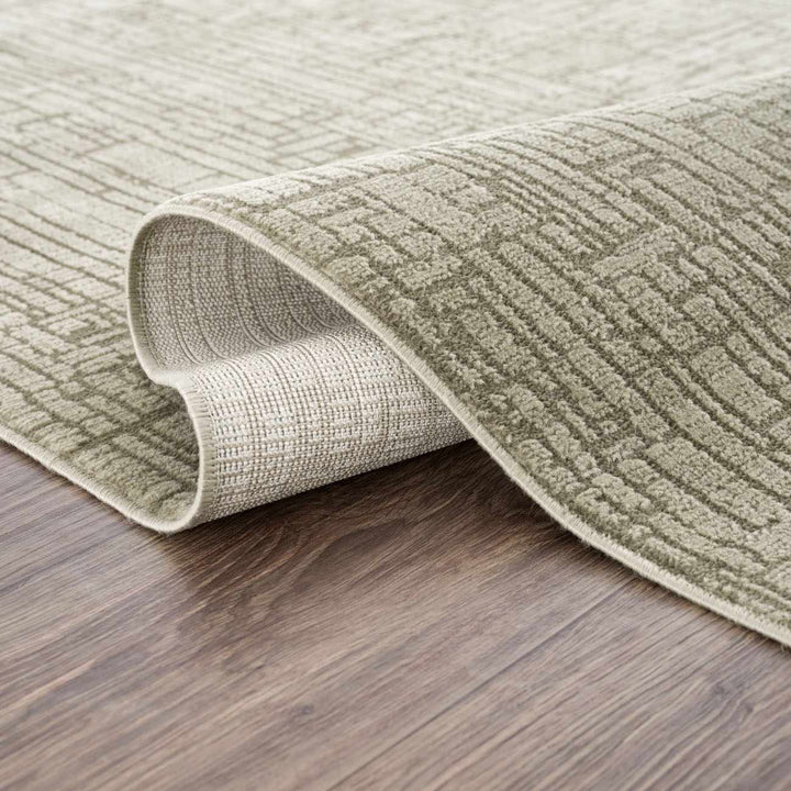 Leanna Modern Solid Design Green Washable Area Rug - The Rug Decor