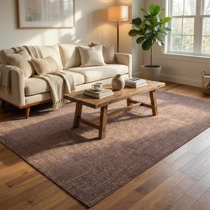 Leanna Modern Style Brown Washable Area Rug - The Rug Decor