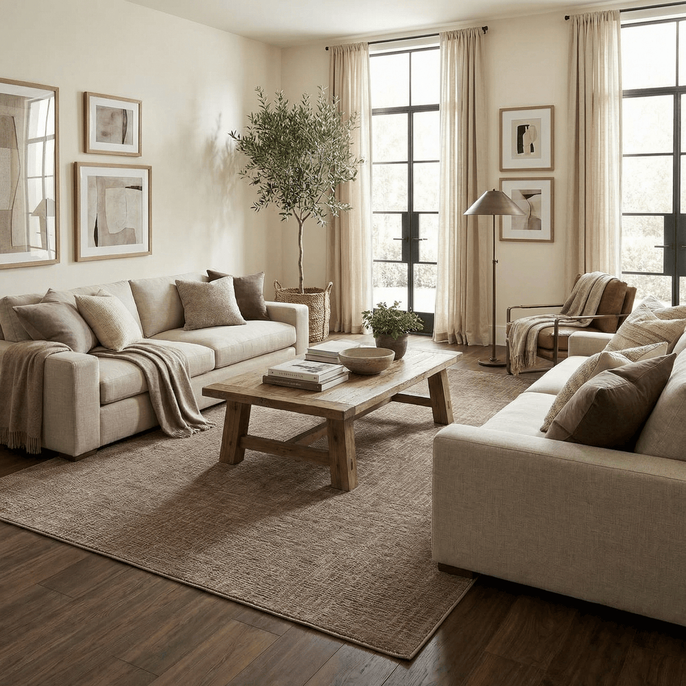 Leanna Modern Style Brown Washable Area Rug - The Rug Decor