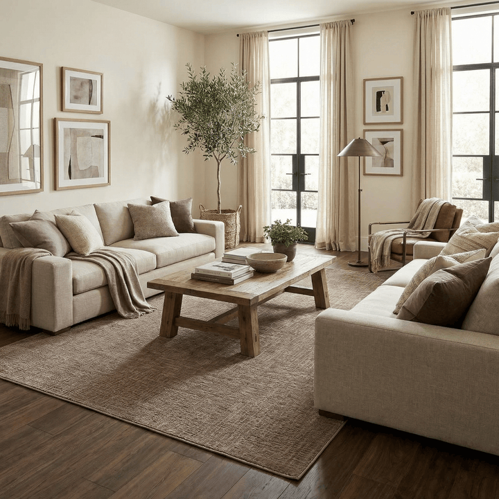 Leanna Modern Style Brown Washable Area Rug - The Rug Decor