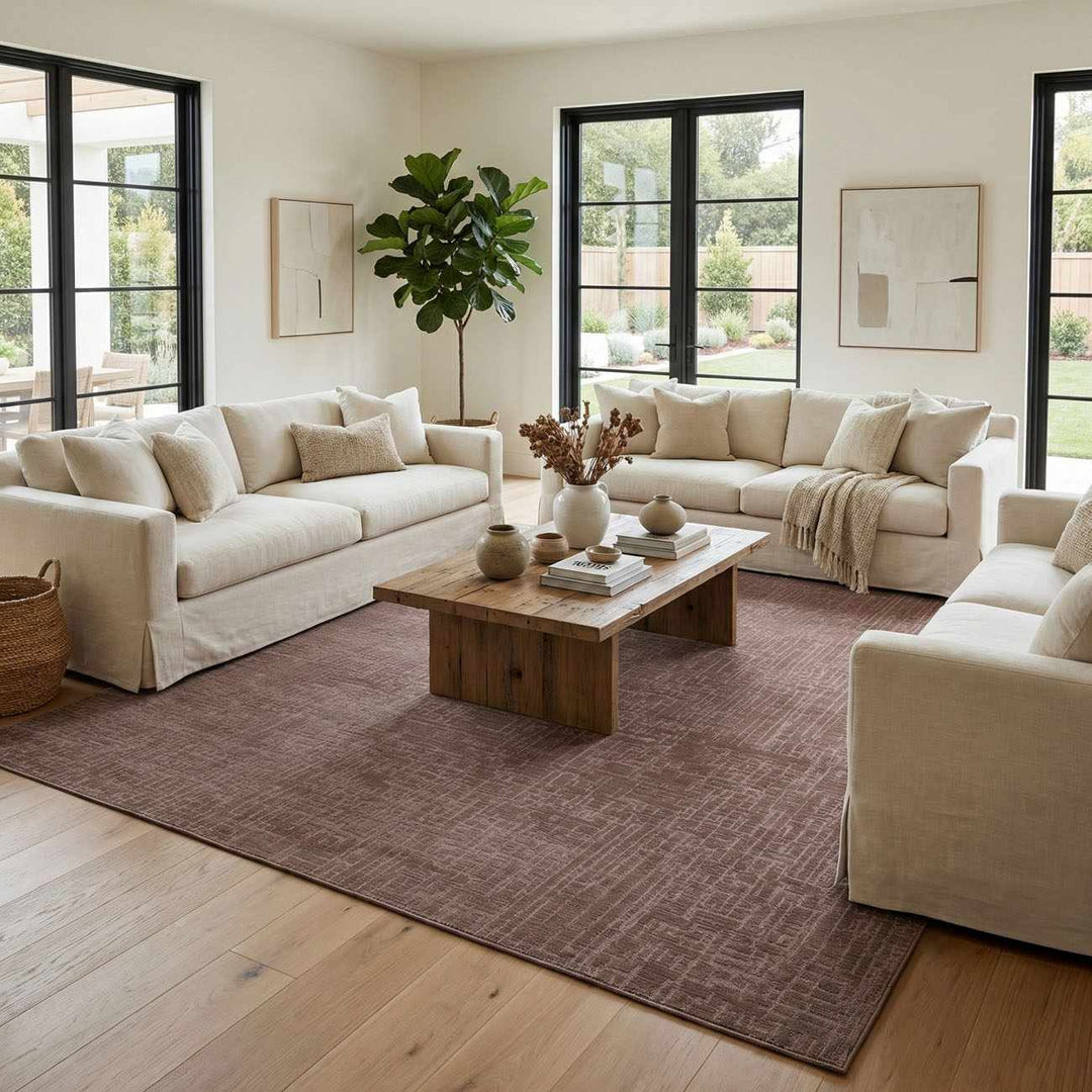 Leanna Modern Style Brown Washable Area Rug - The Rug Decor
