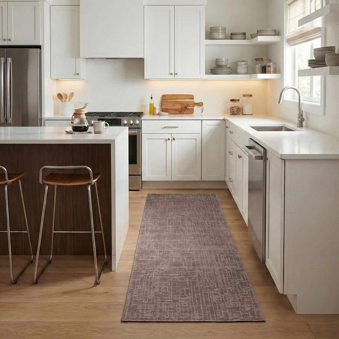 Leanna Modern Style Brown Washable Area Rug - The Rug Decor