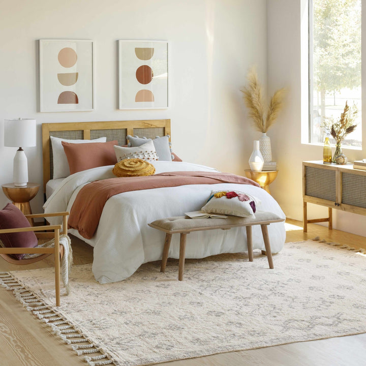 Lebeau Ivory Modern Geometrical Design Hand Woven Area Rug - The Rug Decor