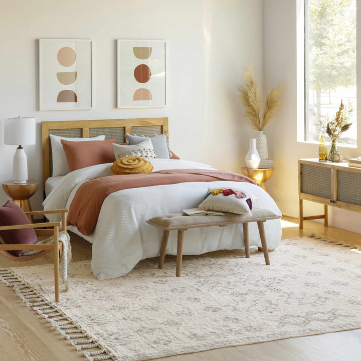 Lebeau Ivory Modern Geometrical Design Hand Woven Area Rug - The Rug Decor