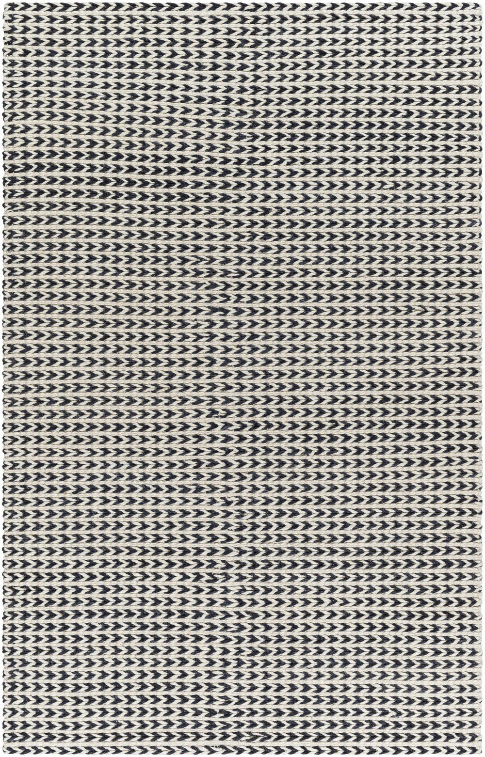 Lenci Black And White Contemporary Style Hand Woven Area Rug - The Rug Decor
