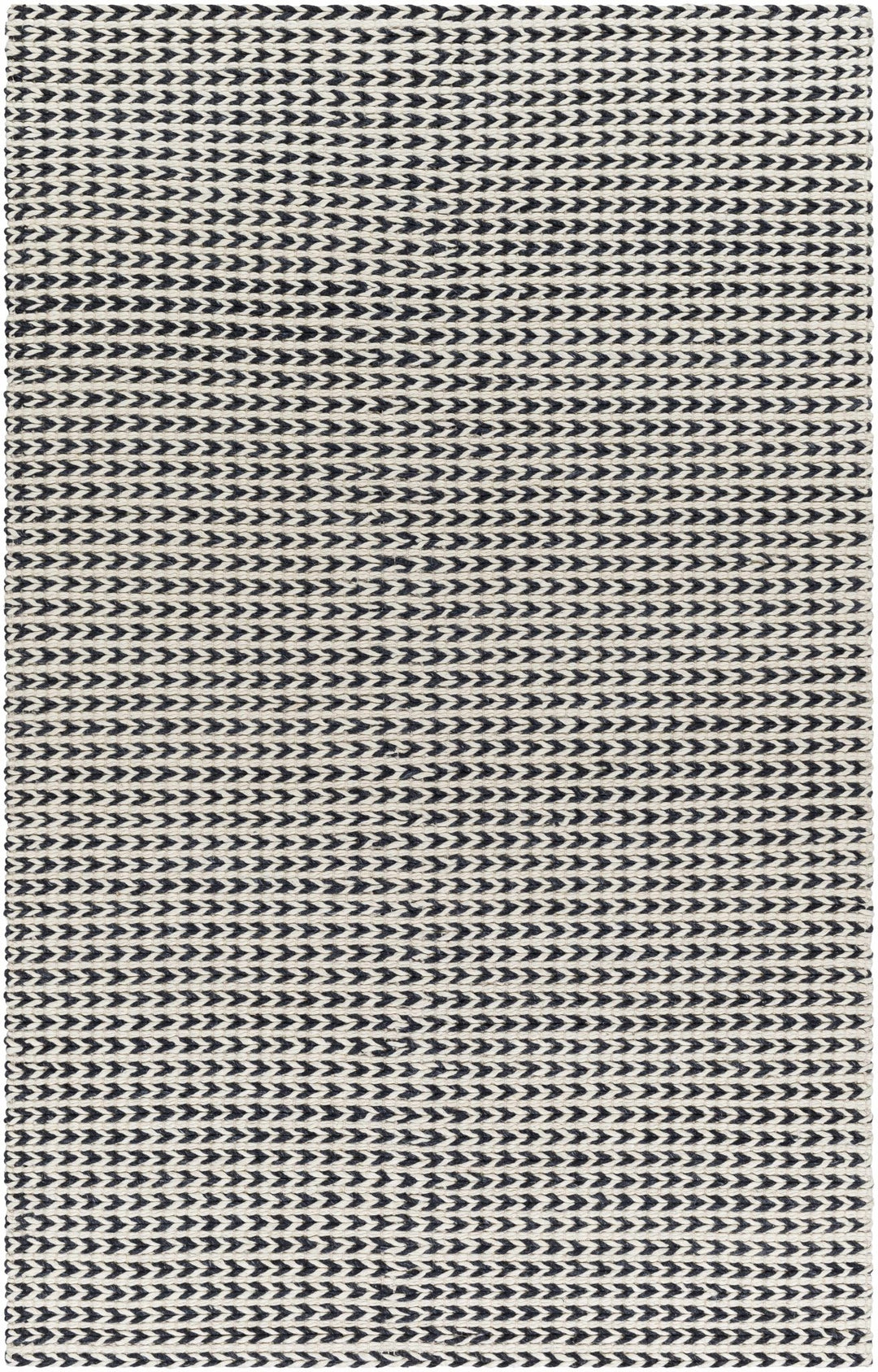 Lenci Black And White Contemporary Style Hand Woven Area Rug - The Rug Decor