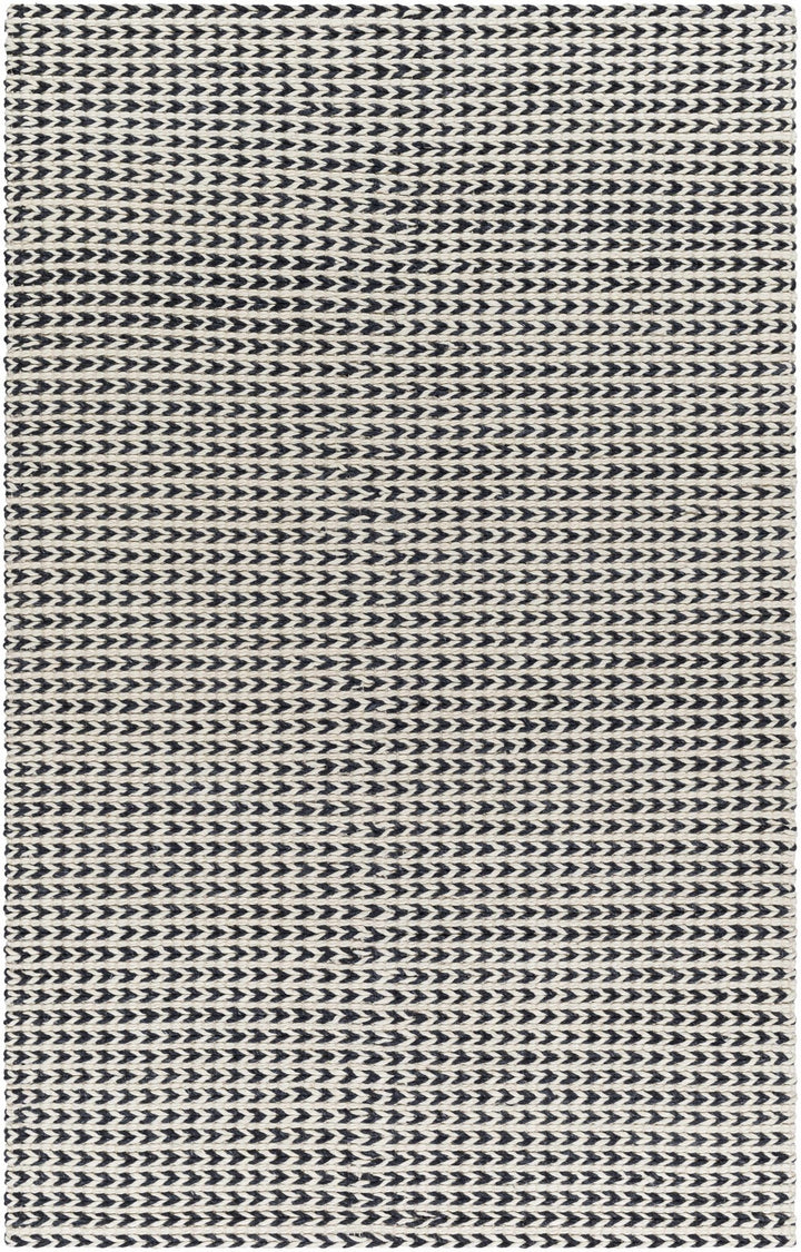 Lenci Black And White Contemporary Style Hand Woven Area Rug - The Rug Decor