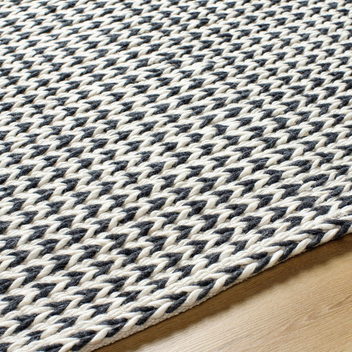 Lenci Black And White Contemporary Style Hand Woven Area Rug - The Rug Decor