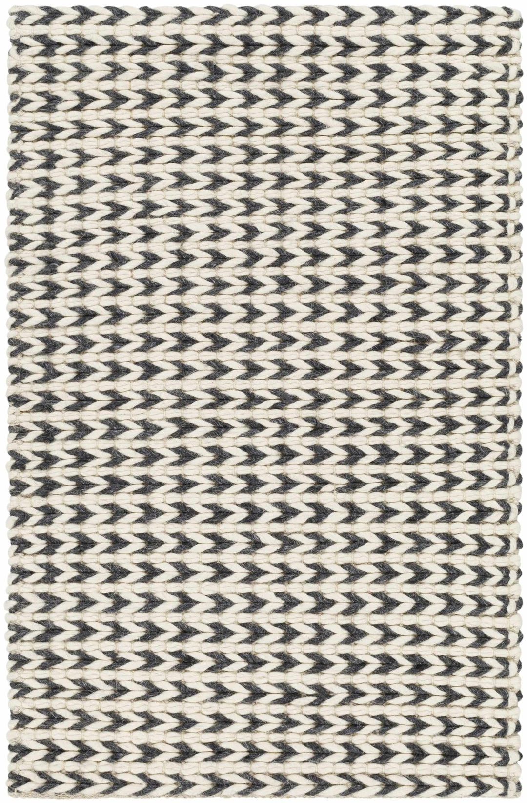 Lenci Black And White Contemporary Style Hand Woven Area Rug - The Rug Decor