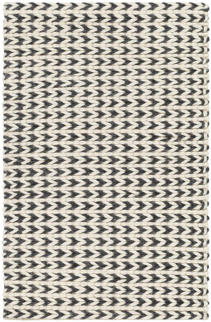 Lenci Black And White Contemporary Style Hand Woven Area Rug - The Rug Decor