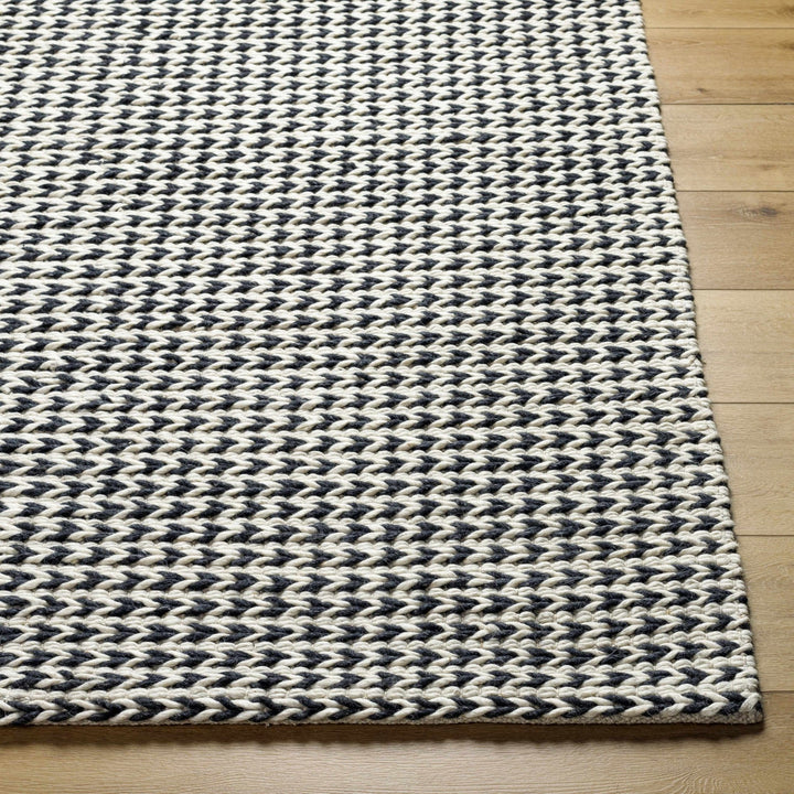 Lenci Black And White Contemporary Style Hand Woven Area Rug - The Rug Decor