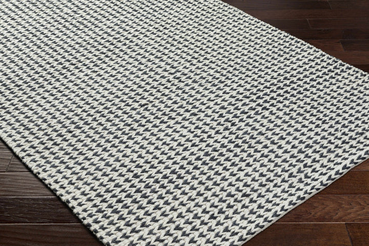 Lenci Black And White Contemporary Style Hand Woven Area Rug - The Rug Decor