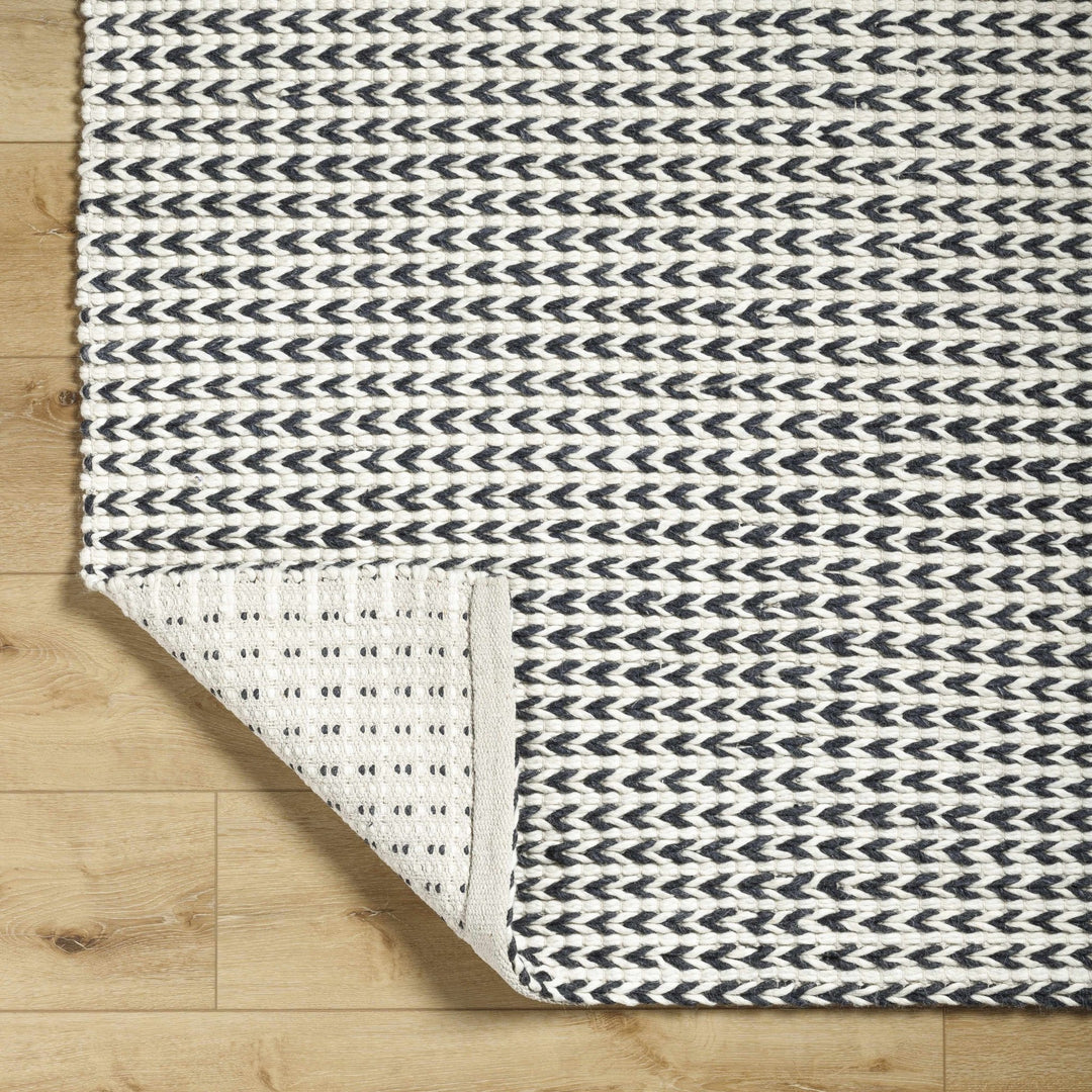 Lenci Black And White Contemporary Style Hand Woven Area Rug - The Rug Decor