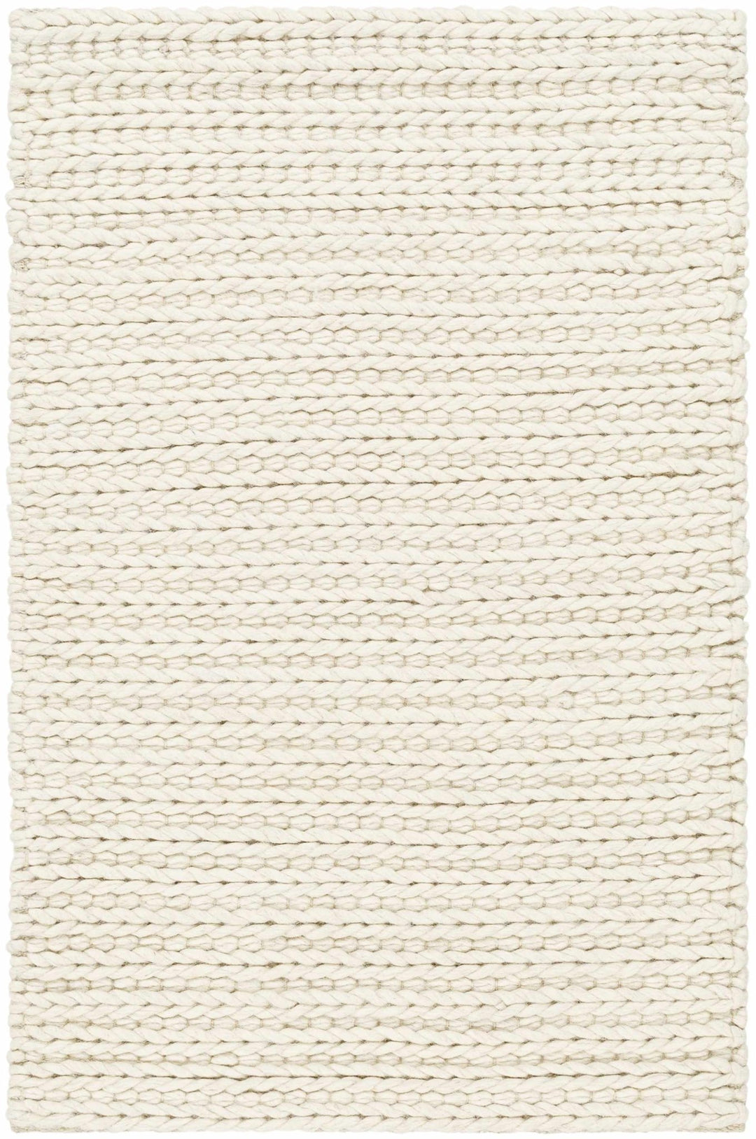 Lenci Modern Style Ivory Hand Woven Wool Area Rug - The Rug Decor