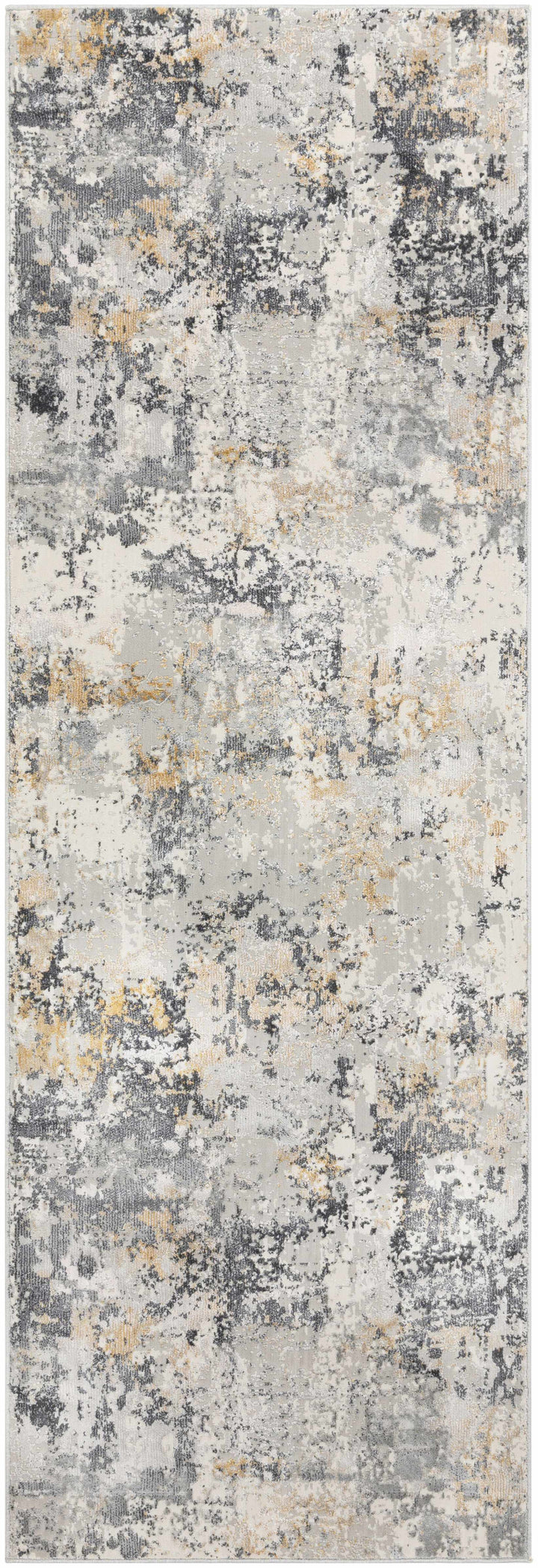 Lenzburg Modern Abstract Design Gray And Ivory Area Rug