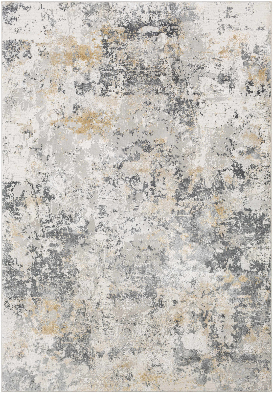 Lenzburg Modern Abstract Design Gray And Ivory Area Rug