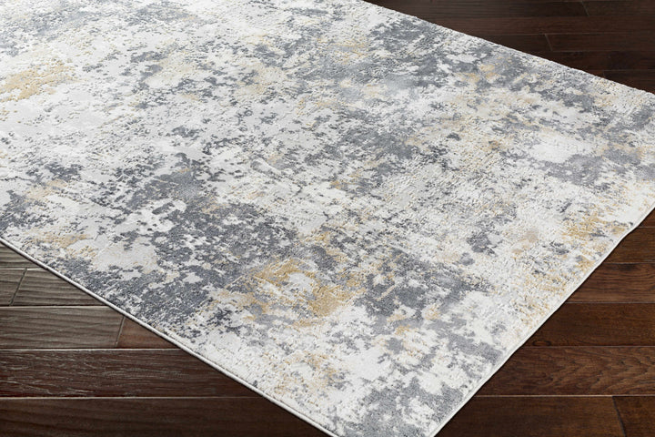Lenzburg Modern Abstract Design Gray And Ivory Area Rug