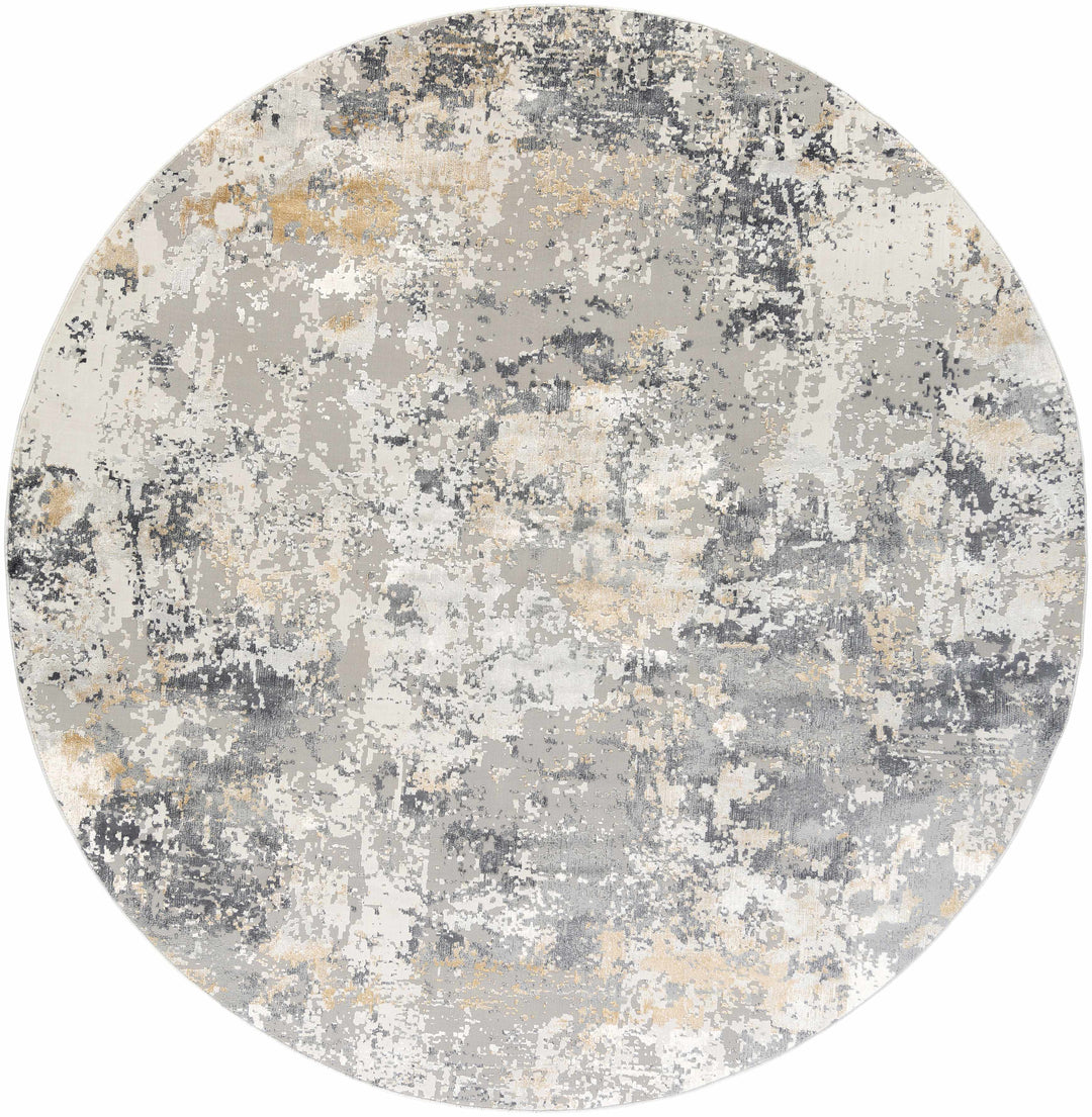 Lenzburg Modern Abstract Design Gray And Ivory Area Rug