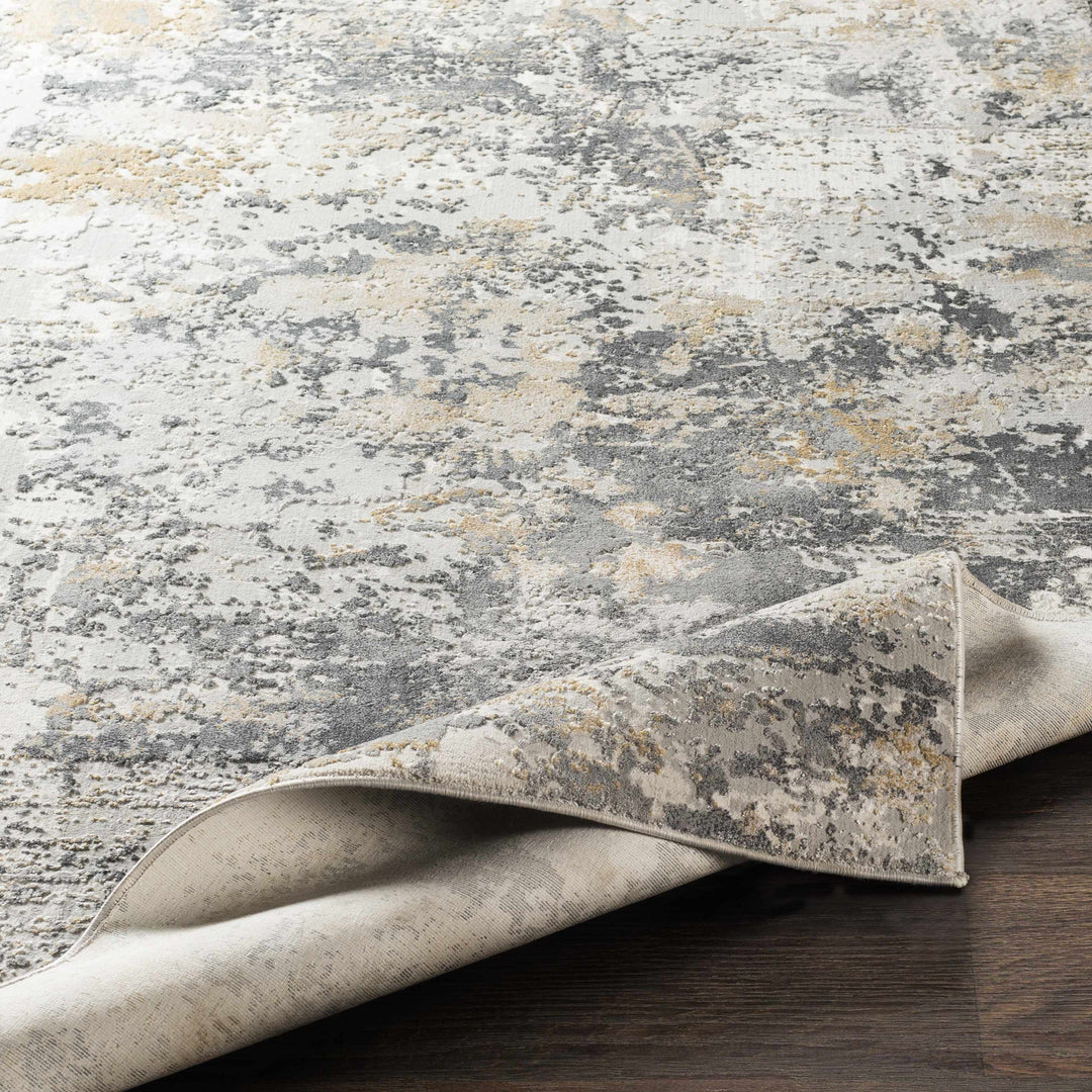 Lenzburg Modern Abstract Design Gray And Ivory Area Rug