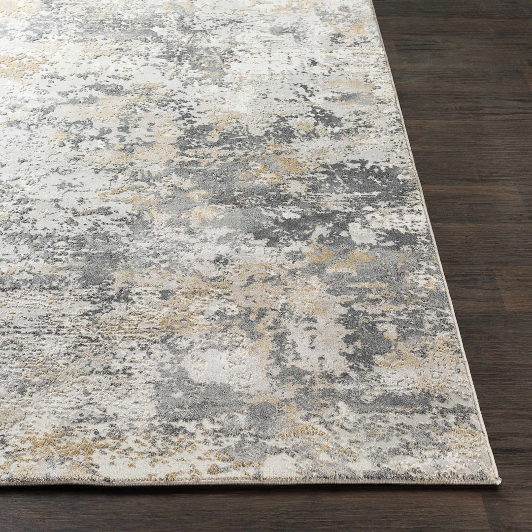 Lenzburg Modern Abstract Design Gray And Ivory Area Rug