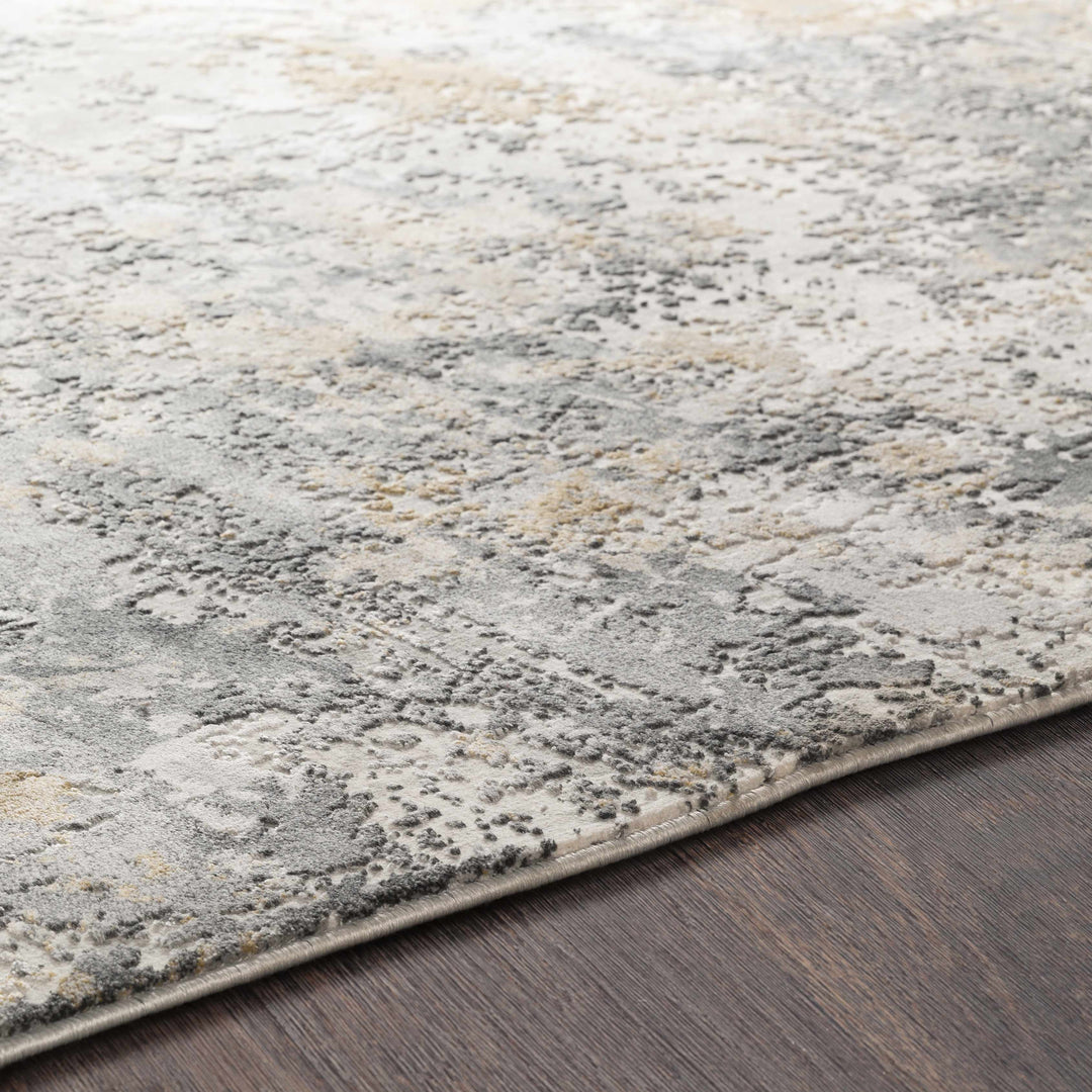 Lenzburg Modern Abstract Design Gray And Ivory Area Rug