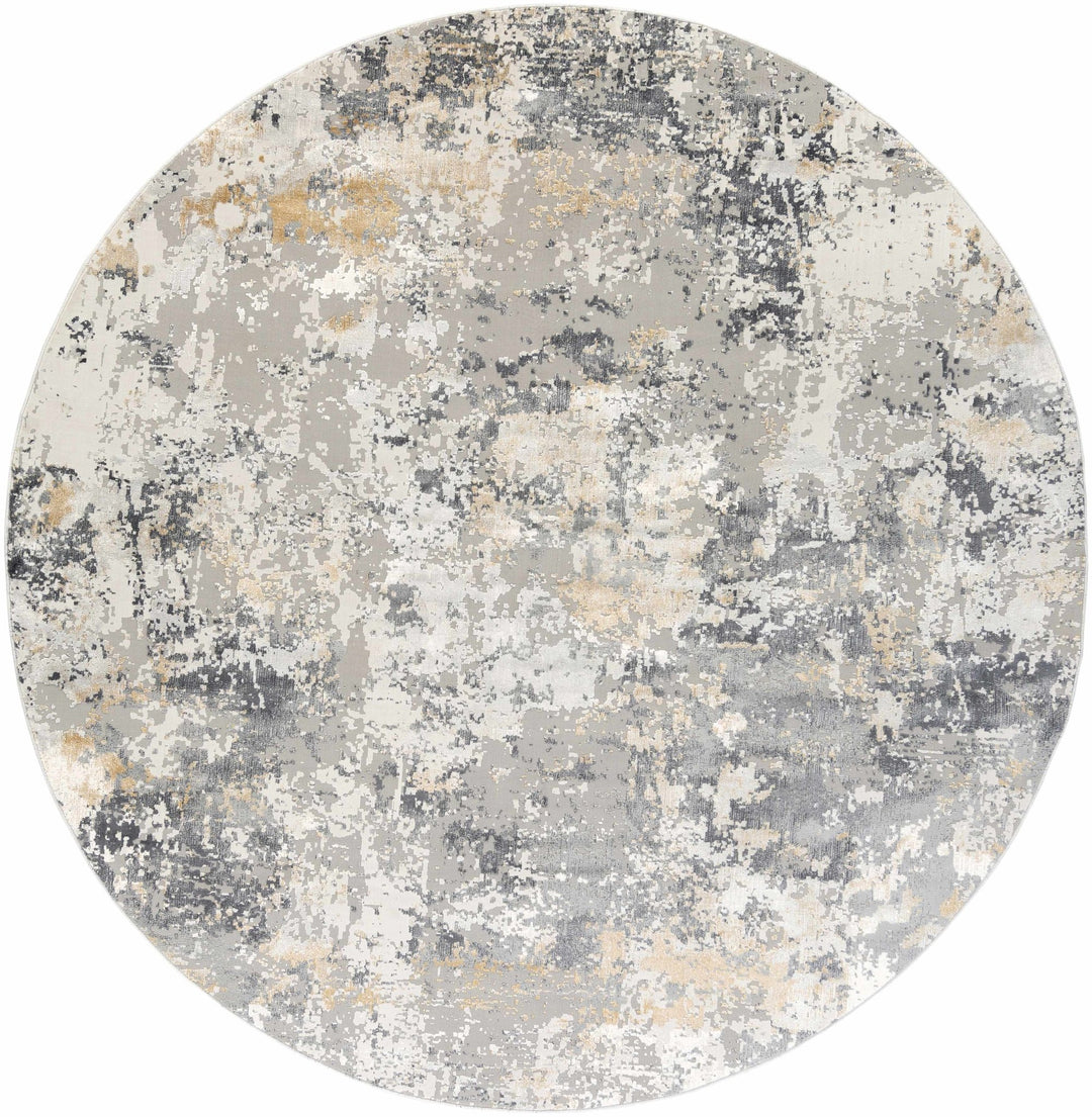 Lenzburg Modern Abstract Design Gray And Ivory Area Rug - The Rug Decor