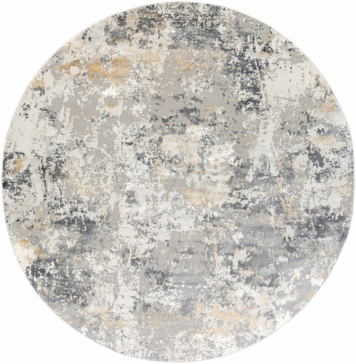Lenzburg Modern Abstract Design Gray And Ivory Area Rug - The Rug Decor