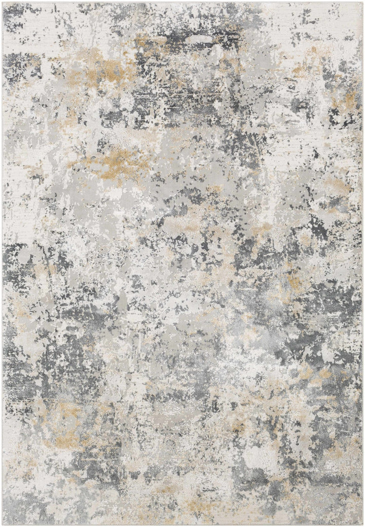 Lenzburg Modern Abstract Design Gray And Ivory Area Rug - The Rug Decor